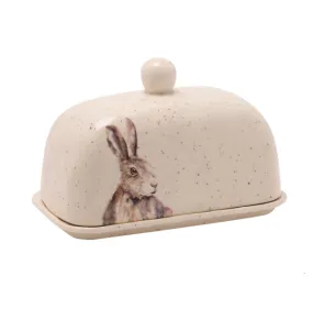 1112 - Meg Hawkins Butter Dish with Hare - Widdop