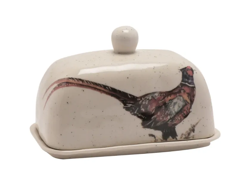 1113 - Meg Hawkins Butter Dish with Pheasant - Widdop