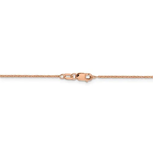 14K Rose Gold 1.1 mm Flat Cable Chain Available Sizes 16-24