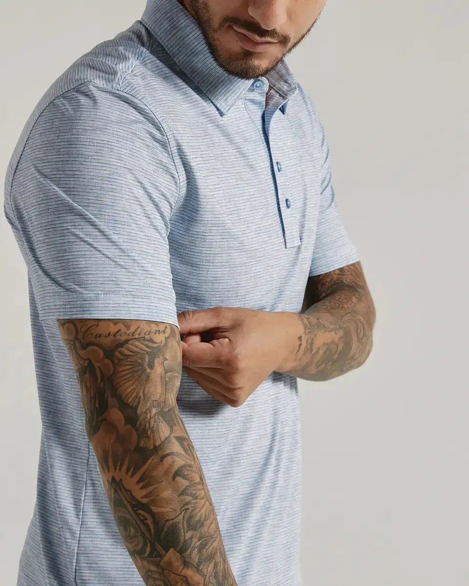 '7Diamonds' Men's Malone Performance Polo - Blue