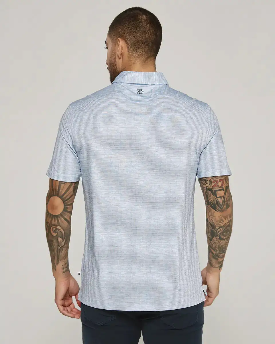 '7Diamonds' Men's Malone Performance Polo - Blue