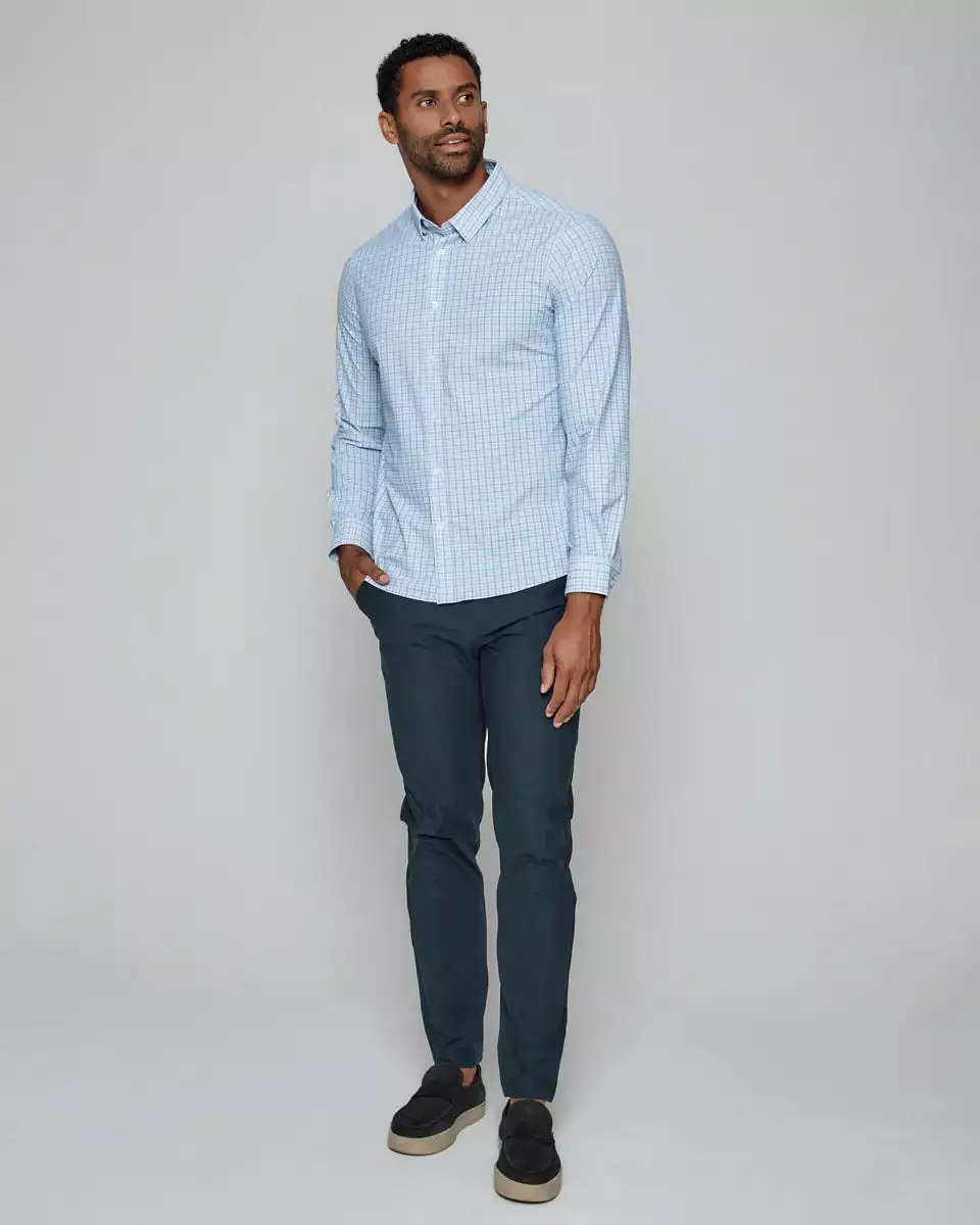 '7Diamonds' Men's Sawyer Performance Button Down - Light Blue