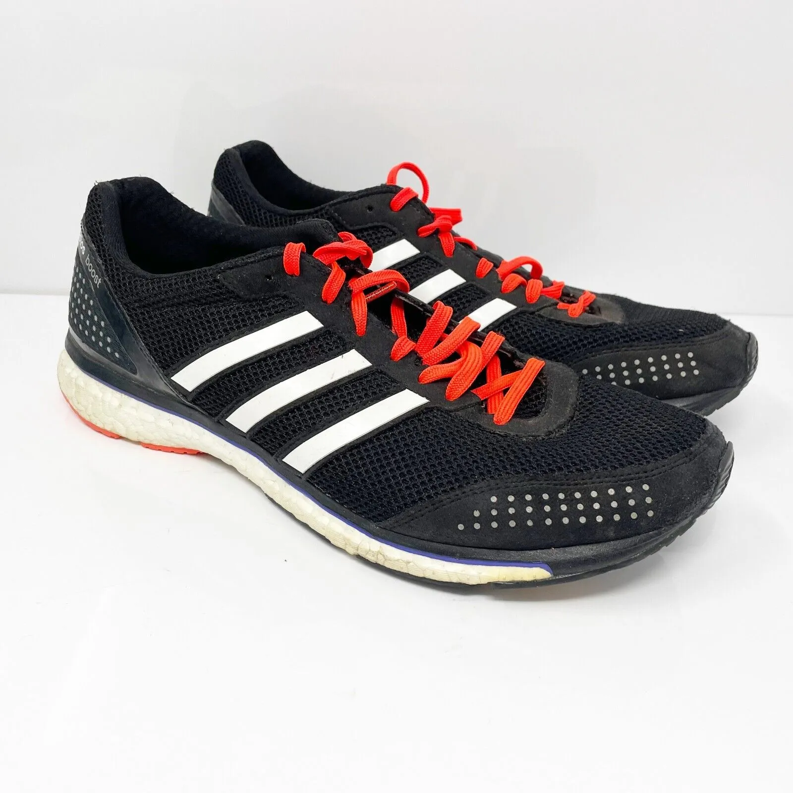 Adidas Mens Adizero Adios Boost 2.0 B22873 Black Running Shoes Sneakers Size 10