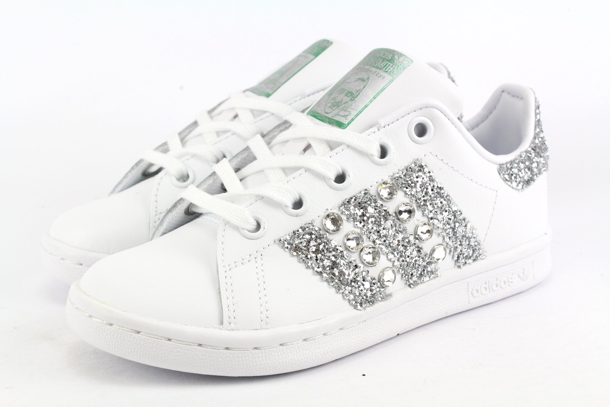 Adidas Stan Smith J Silver Glitter & Strass