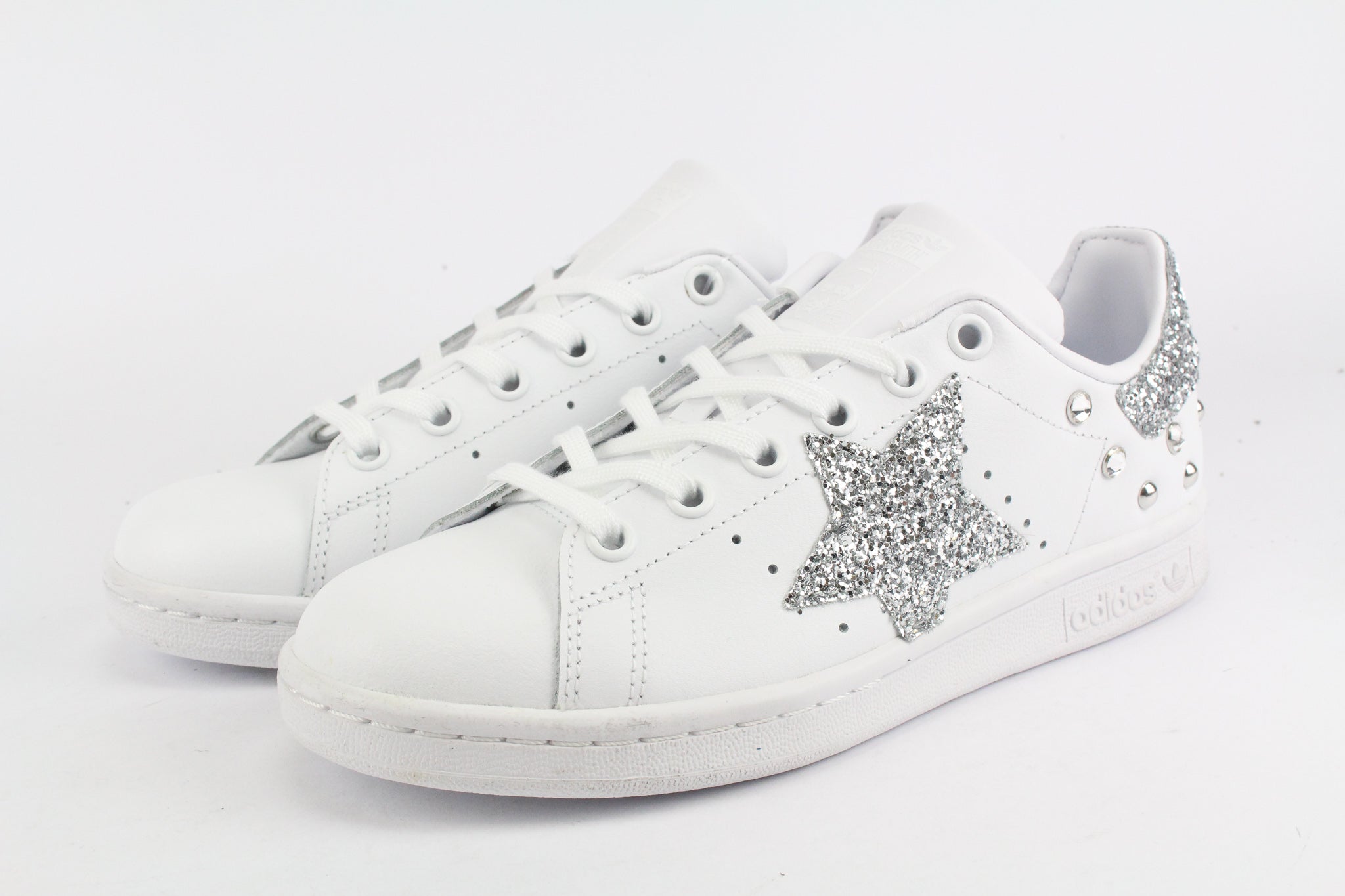 Adidas Stan Smith J Stella Silver Glitter & Strass