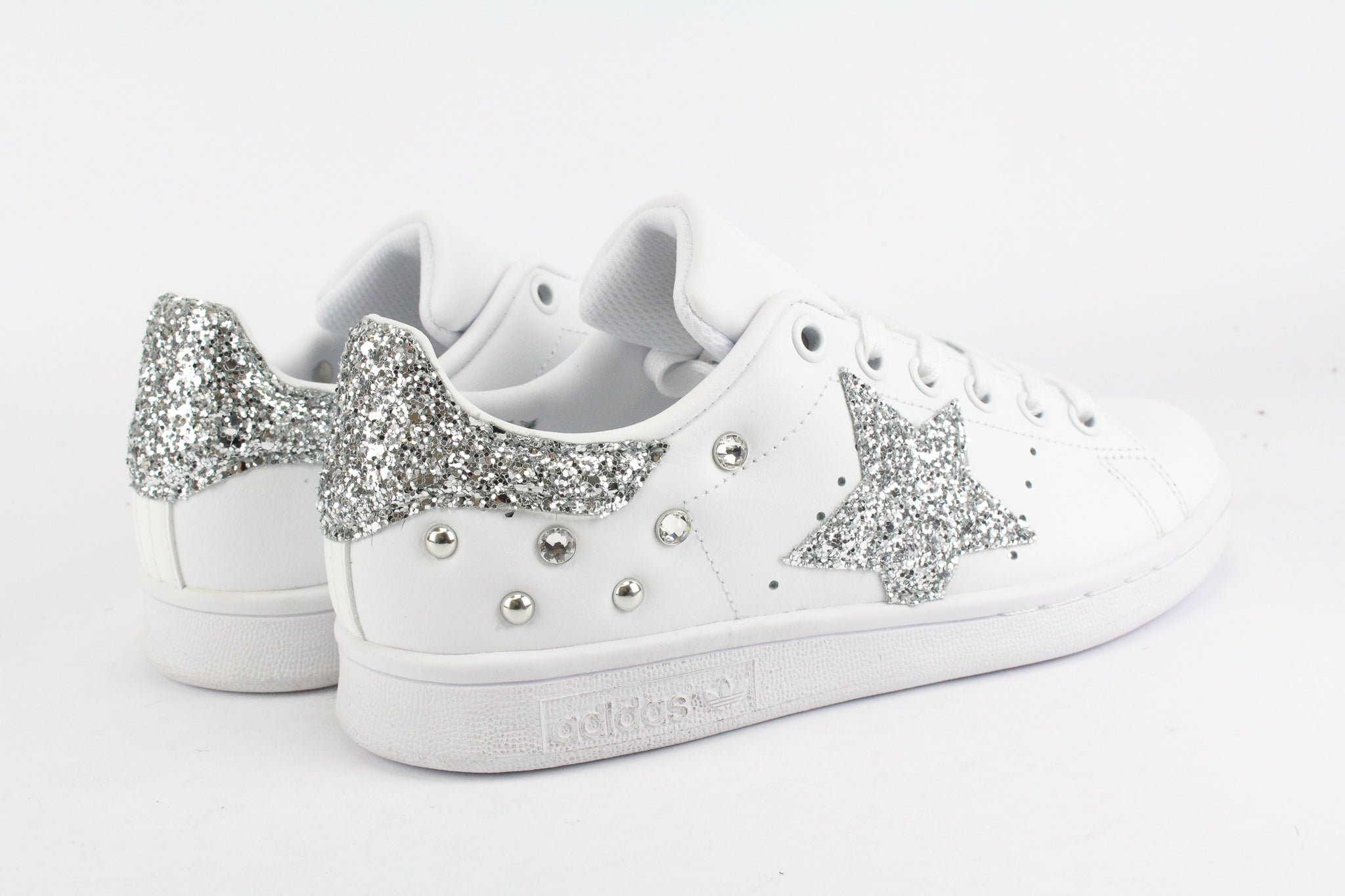 Adidas Stan Smith J Stella Silver Glitter & Strass