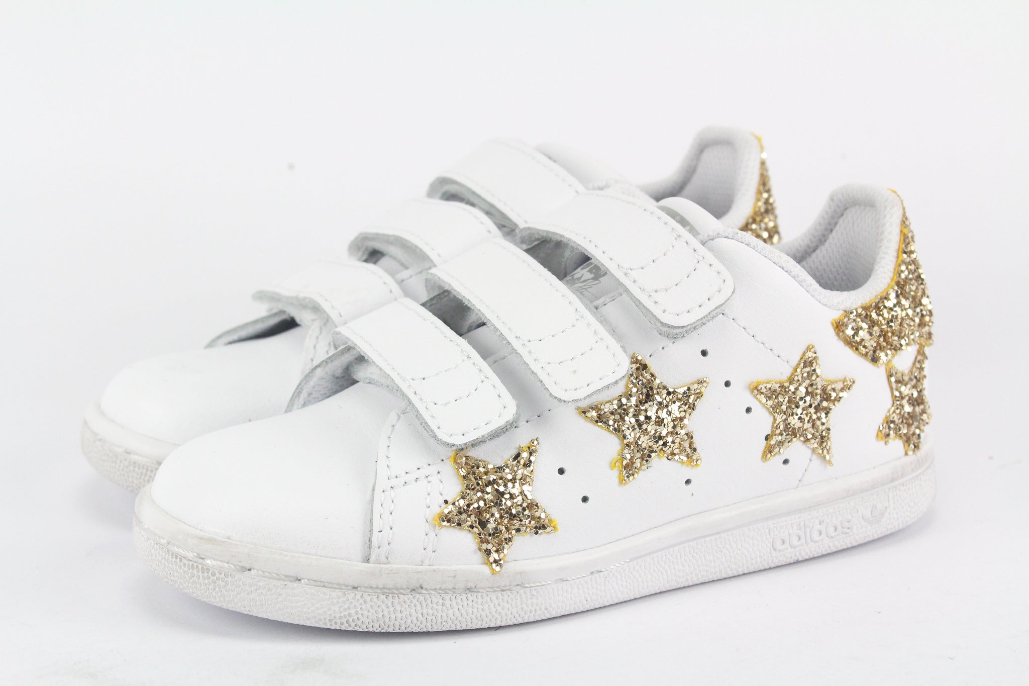 Adidas Stan Smith J Stelle Gold Glitter