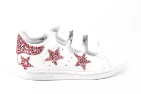 Adidas Stan Smith J Stelle Pink Glitter