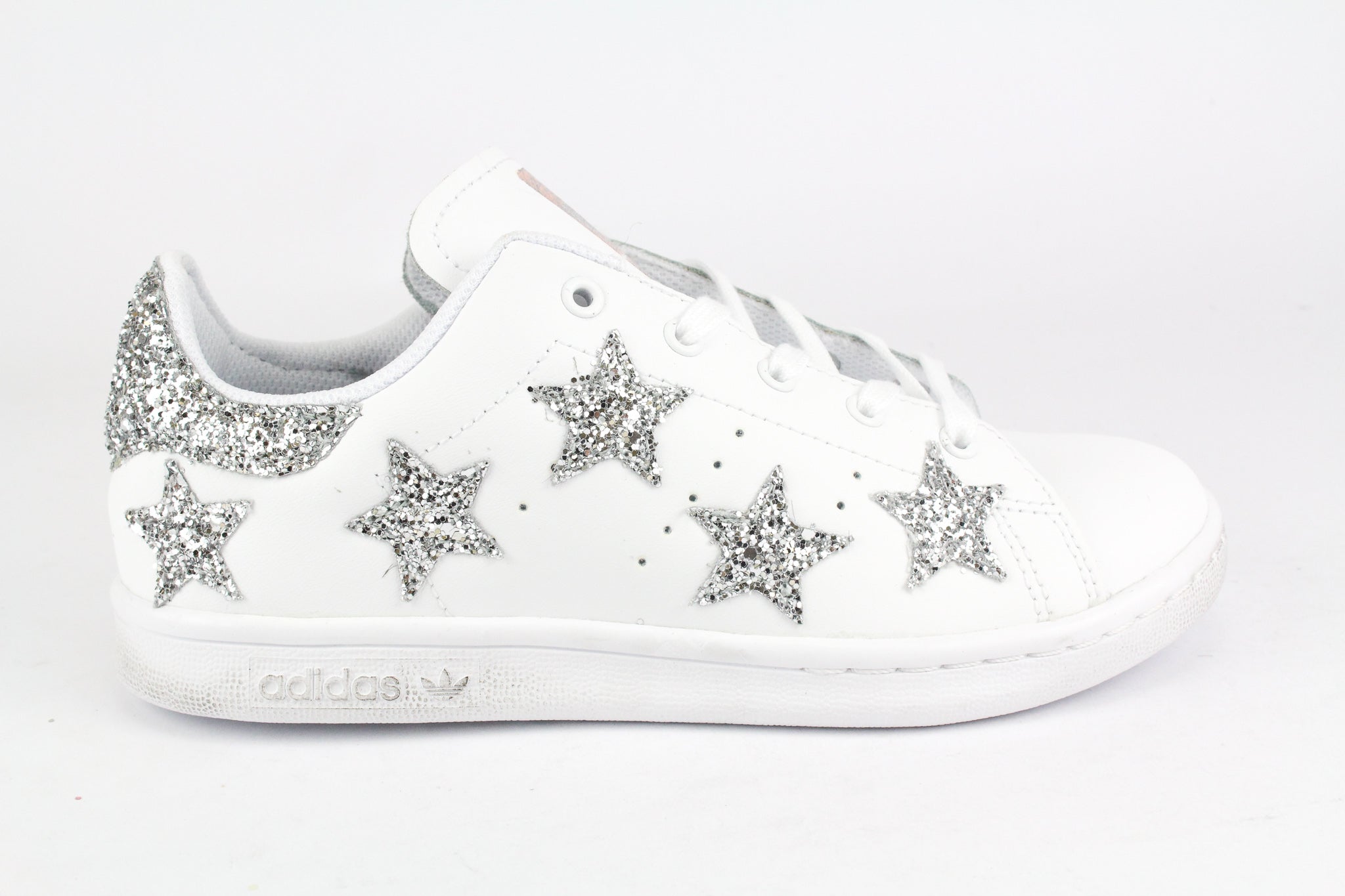 Adidas Stan Smith J Stelle Silver Glitter