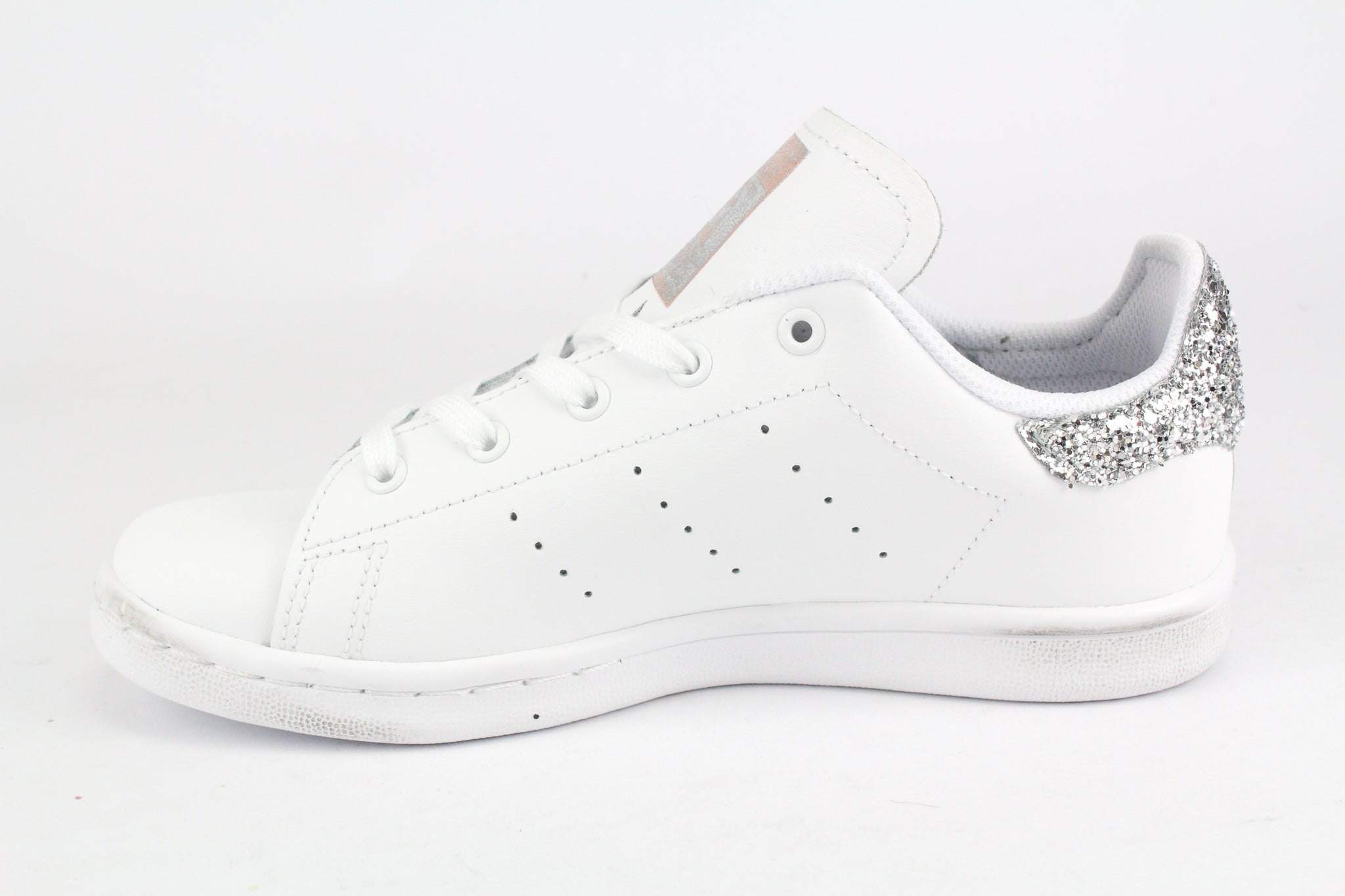 Adidas Stan Smith J Stelle Silver Glitter