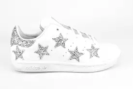 Adidas Stan Smith J Stelle Silver Glitter