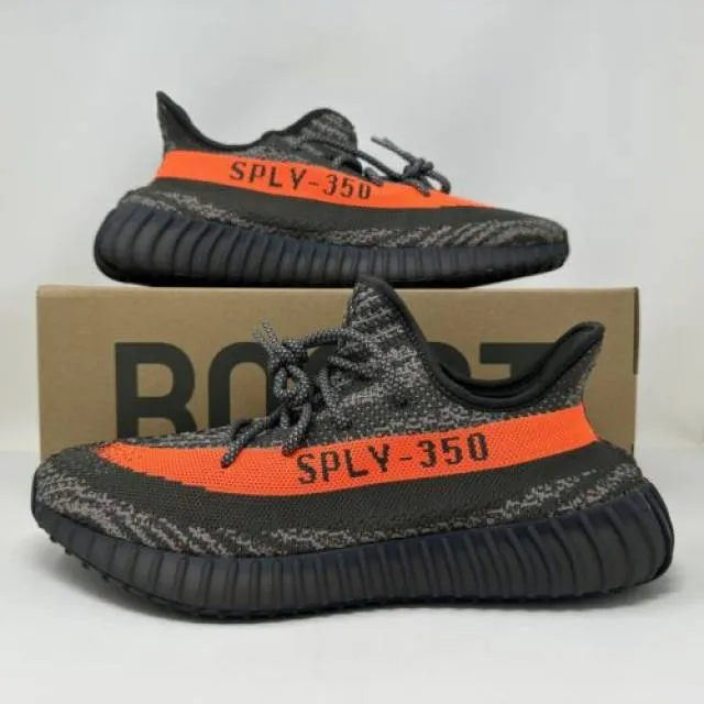 adidas Yeezy Boost 350 V2 Carbon Beluga Grey Black Orang...