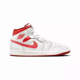 AIR JORDAN 1 MID SE 'WHITE/LOBSTER-DUNE RED-SAIL'