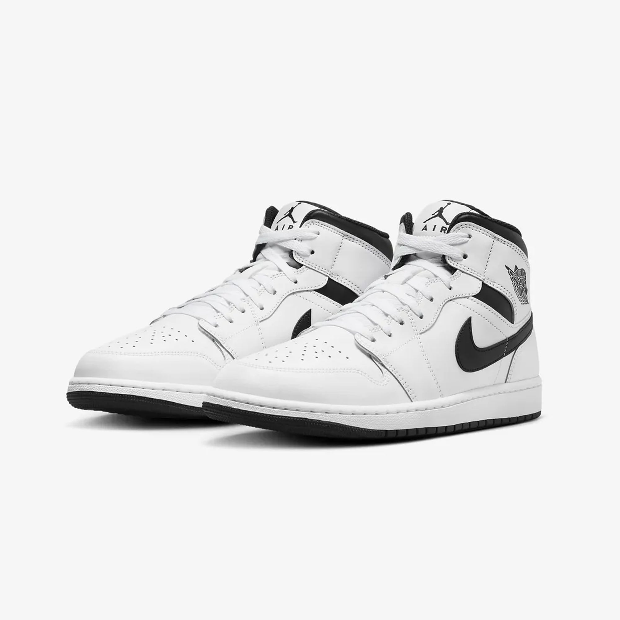 AIR JORDAN 1 MID 'WHITE/BLACK-WHITE-BLACK'