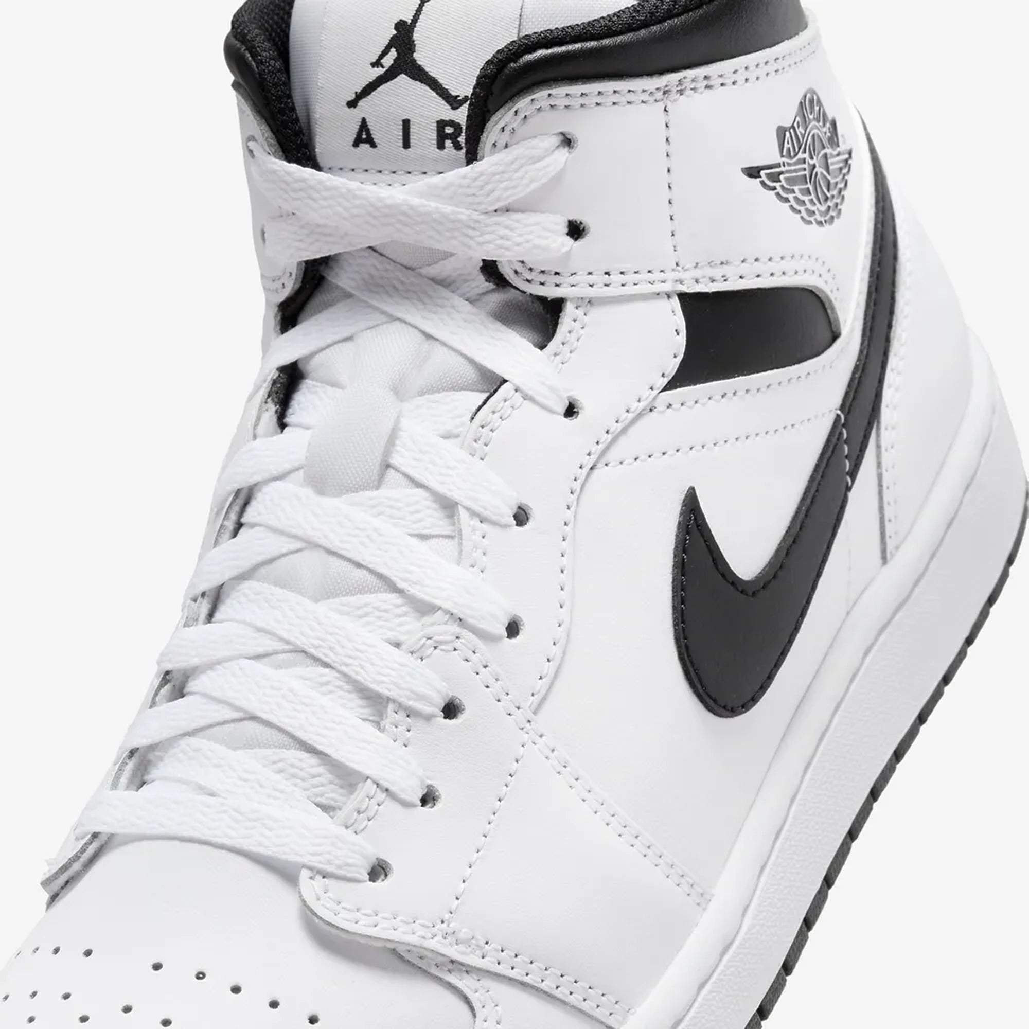 AIR JORDAN 1 MID 'WHITE/BLACK-WHITE-BLACK'