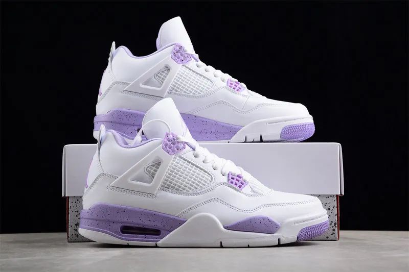 AIR JORDAN 4 GS CACAO WOW WHITE/PURPLE