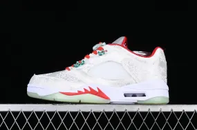 Air Jordan 5 Retro Low White Red Green DM4640-666