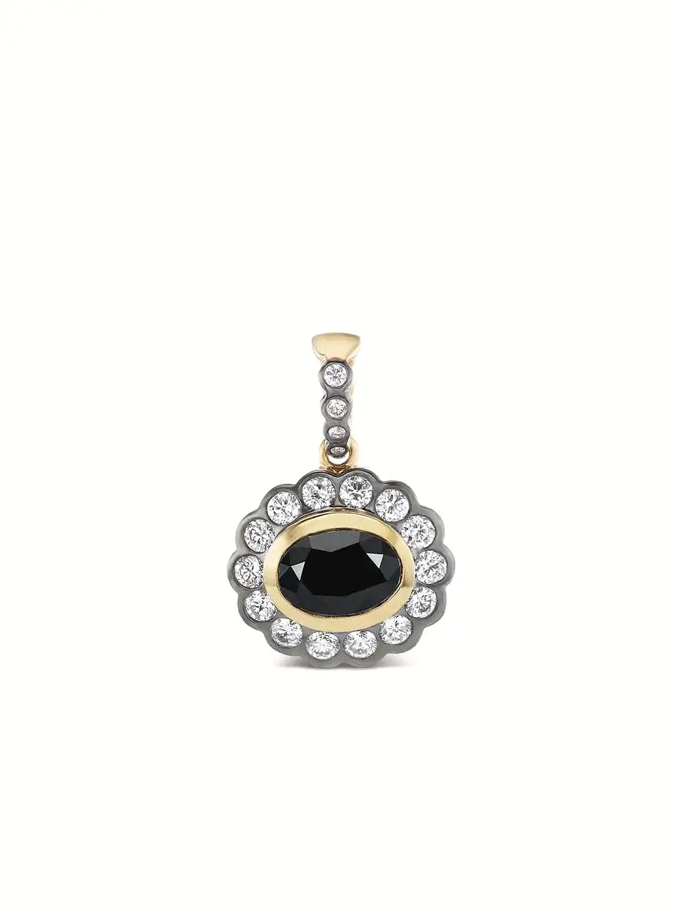 Alexandra Charm - Black Diamonds 14k Yellow Gold