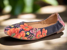 Anuschka Natalie Printed Leather Ballet Flat