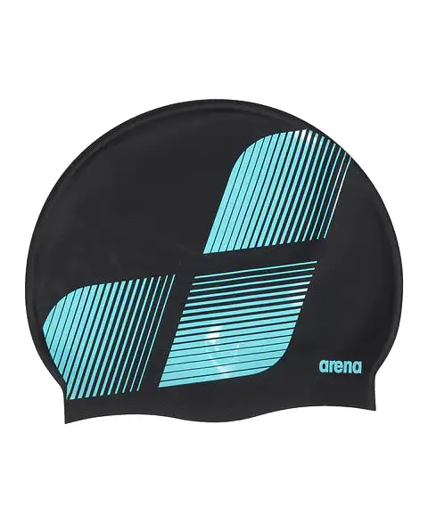 Arena Diamonds Silicone Swim Cap | Aqua - Black