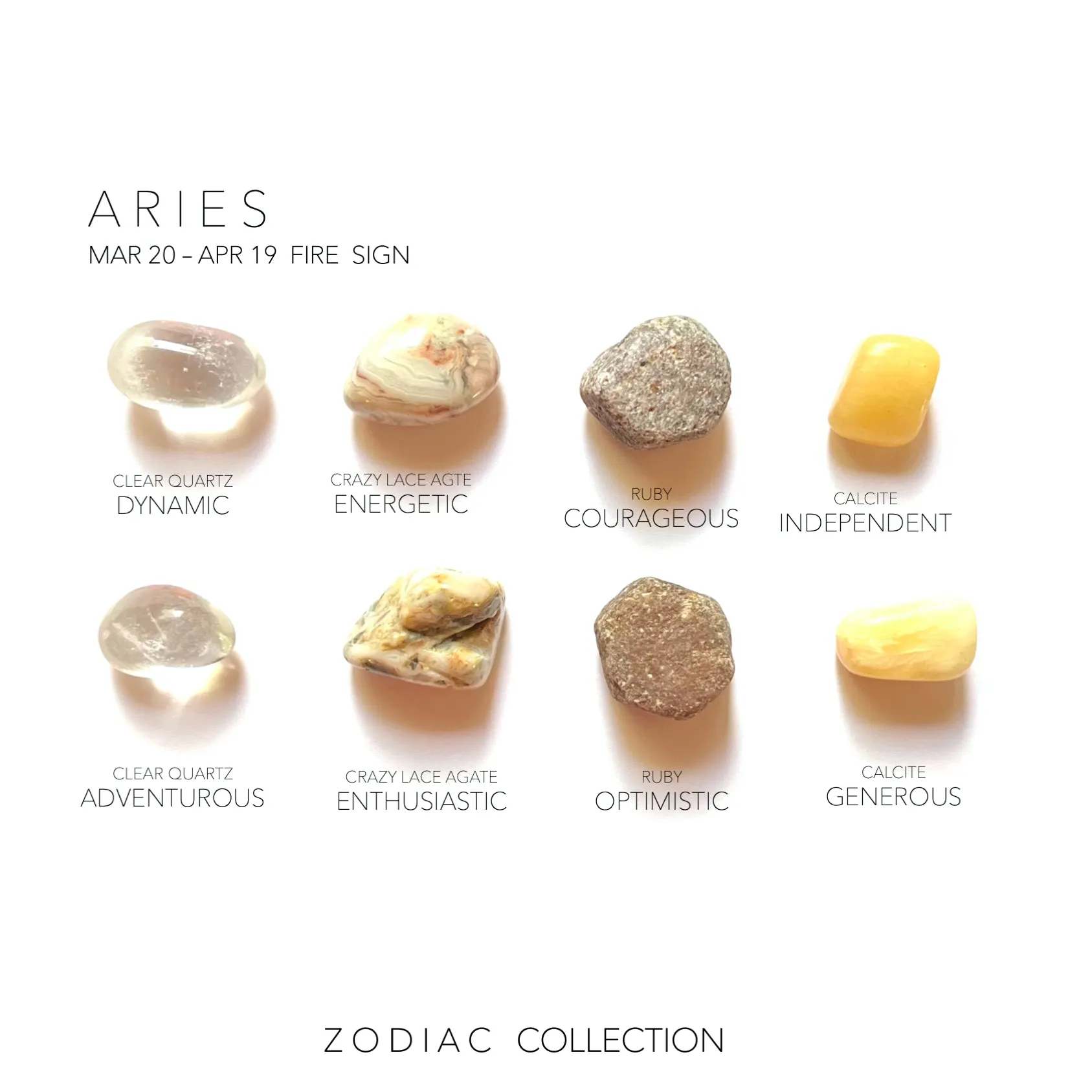 Aries Zodiac Crystal Collection