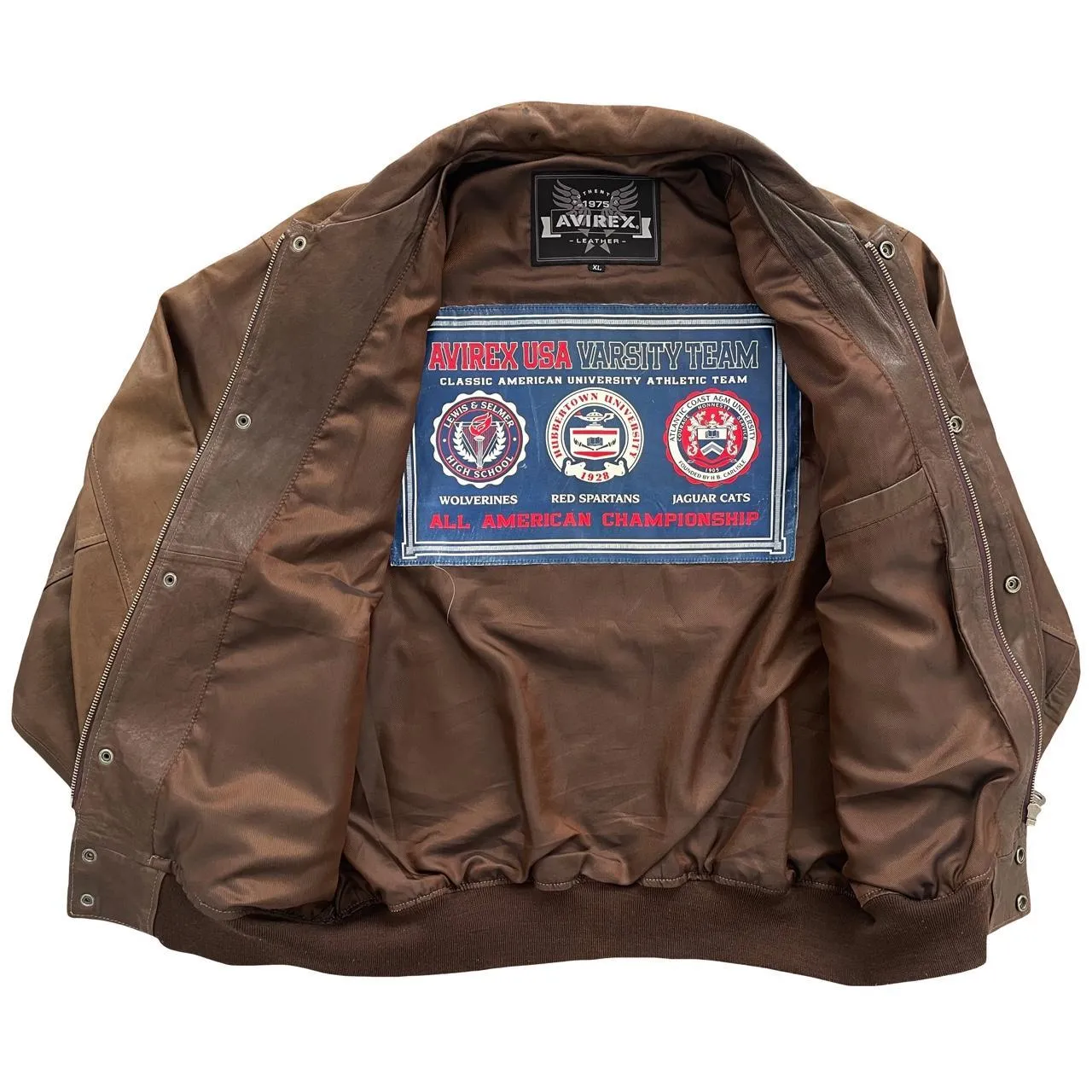 Avirex Leather Varsity Jacket