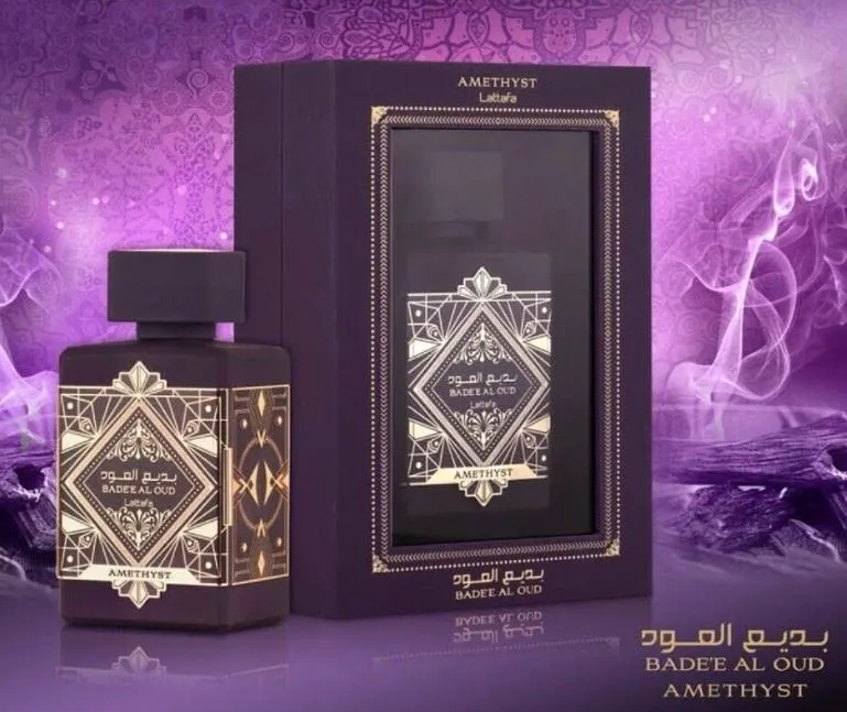 Badee Al Oud Amethyst Eau De Parfum Spray By Lattafa 3.4 oz