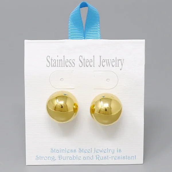 Ball Stainless Steel Stud Earrings