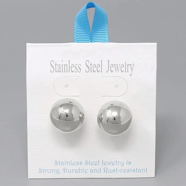 Ball Stainless Steel Stud Earrings