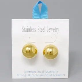 Ball Stainless Steel Stud Earrings