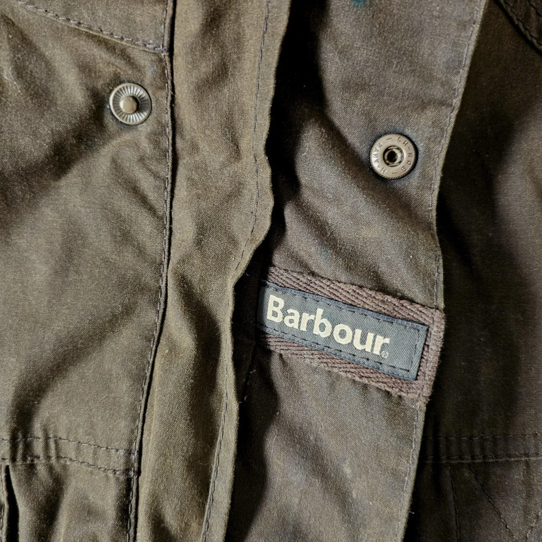 Barbour waxed cotton jacket made in England