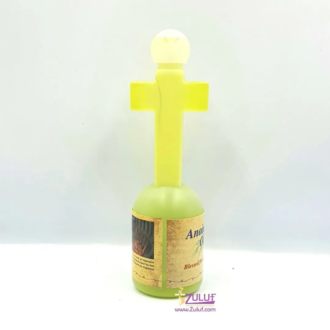 Blessed Olive Anointing Oil In A Cross Shaped Bottle By Zuluf - (HLG230)