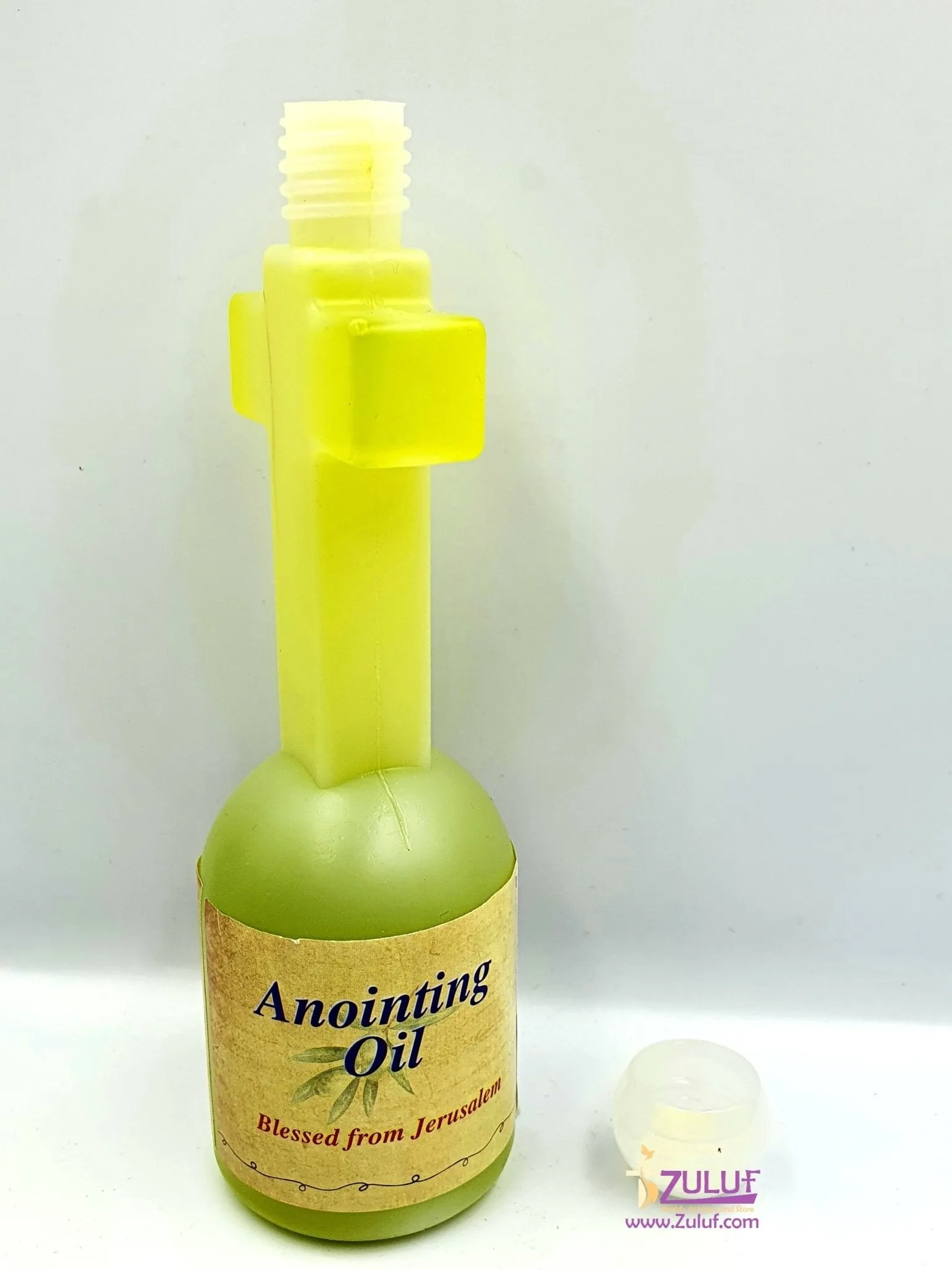 Blessed Olive Anointing Oil In A Cross Shaped Bottle By Zuluf - (HLG230)