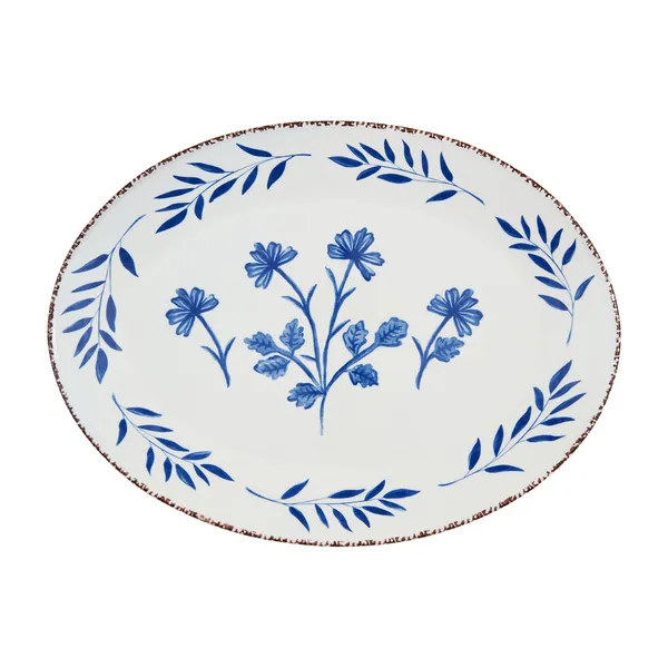 BLUE FLORAL PLATTER OVAL