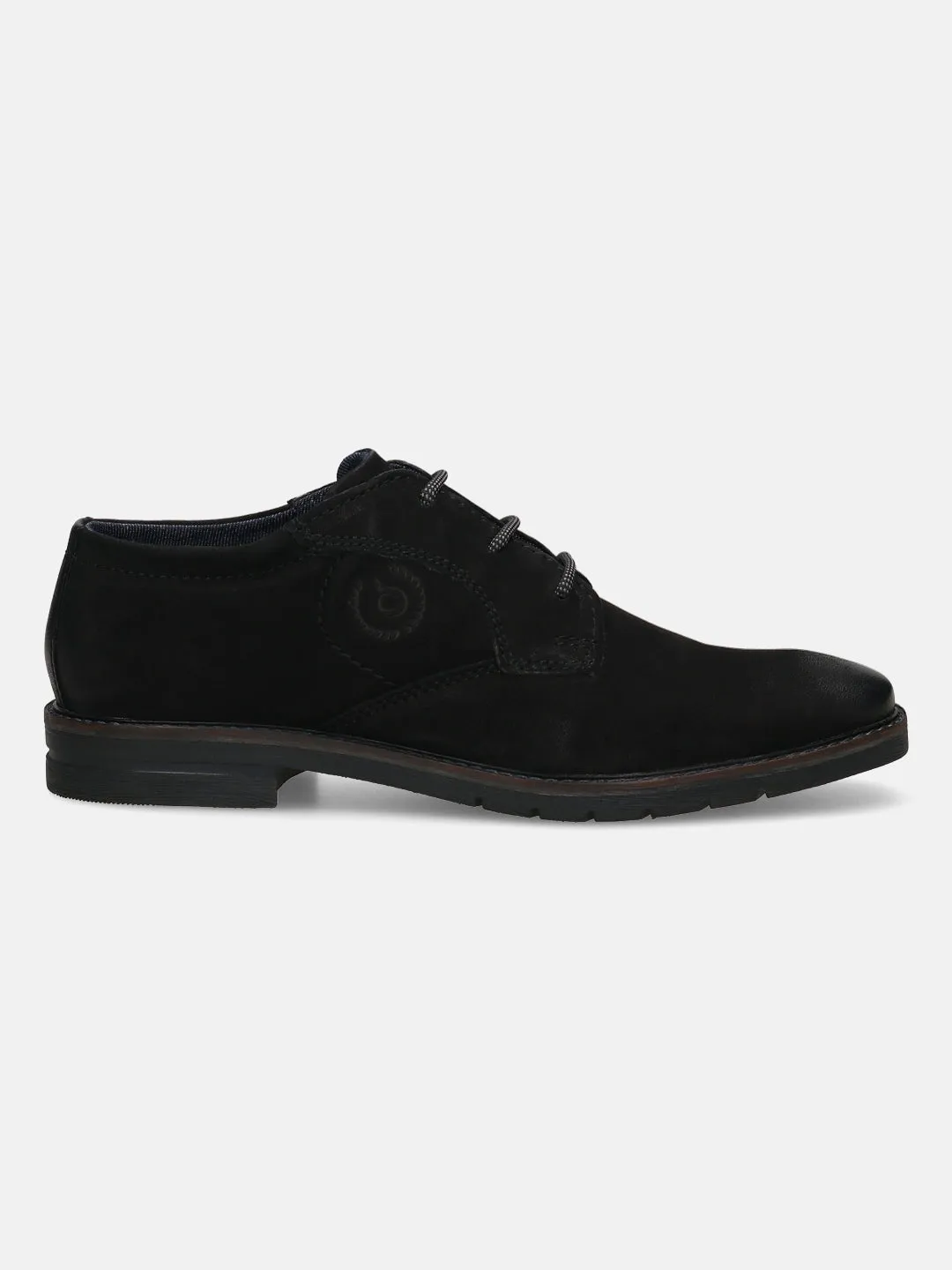 bugatti Black Nubuck Leather Casual Shoes