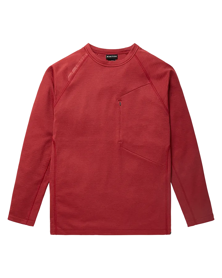 Burton Multipath Grid Crewneck Fleece Sun Dried Tomato 2023 | Hoodies/Pullovers | Snow Skiers Warehouse