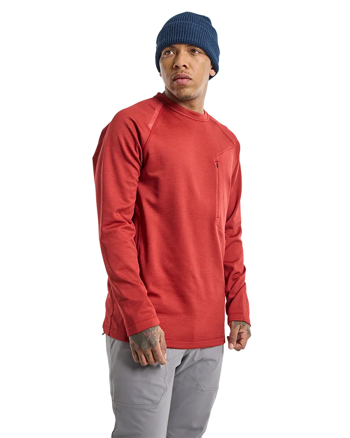 Burton Multipath Grid Crewneck Fleece Sun Dried Tomato 2023 | Hoodies/Pullovers | Snow Skiers Warehouse