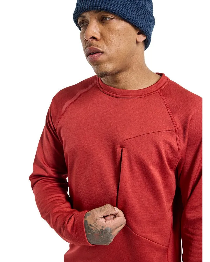 Burton Multipath Grid Crewneck Fleece Sun Dried Tomato 2023 | Hoodies/Pullovers | Snow Skiers Warehouse