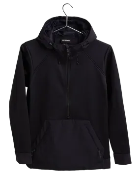 Burton Women's Crown Weatherproof Performance Pullover Hoodie True Black 2022 | Hoodies/Pullovers Women's | Snow Skiers 