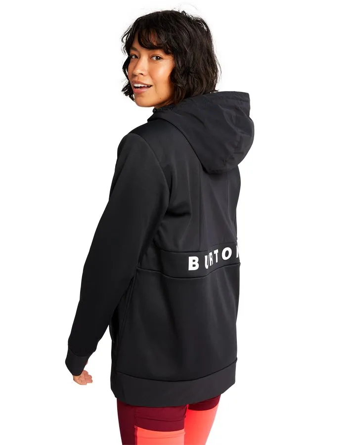 Burton Women's Crown Weatherproof Performance Pullover Hoodie True Black 2022 | Hoodies/Pullovers Women's | Snow Skiers 