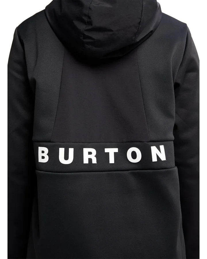 Burton Women's Crown Weatherproof Performance Pullover Hoodie True Black 2022 | Hoodies/Pullovers Women's | Snow Skiers 