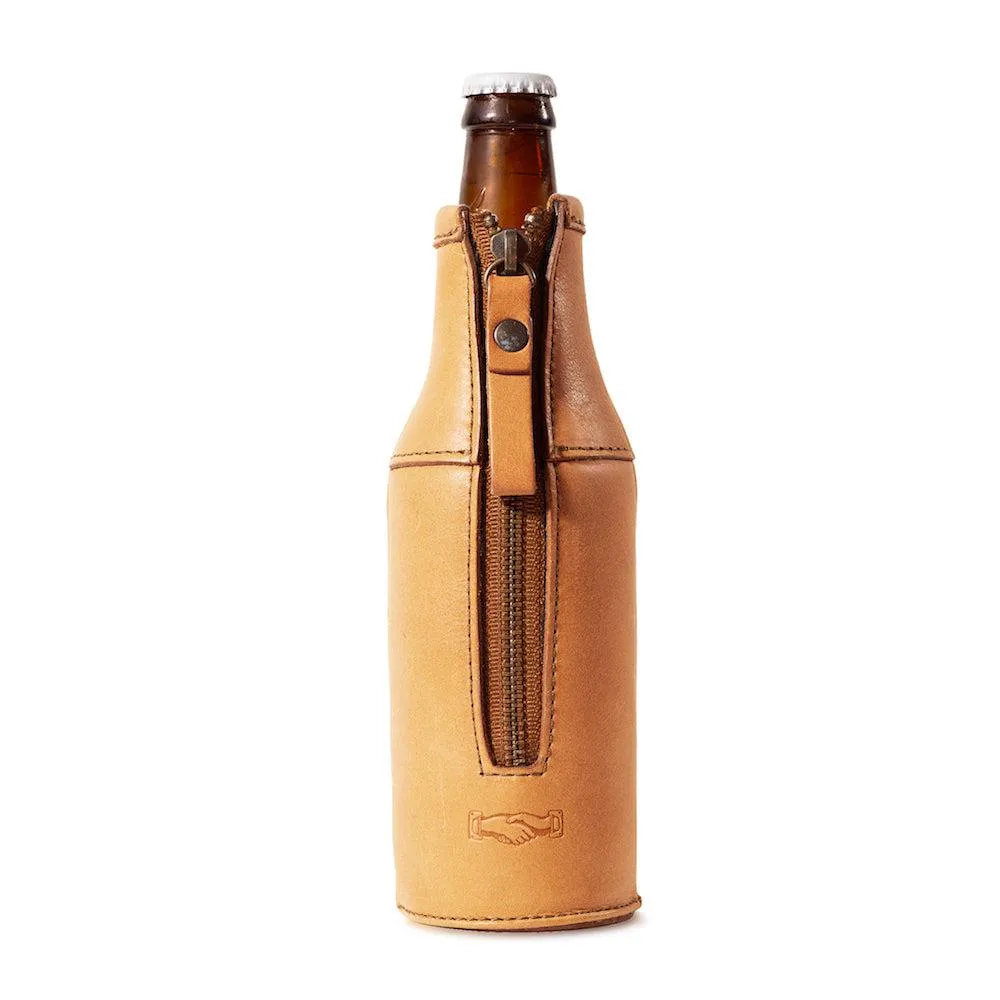 Campaign Leather Bottle Koozie