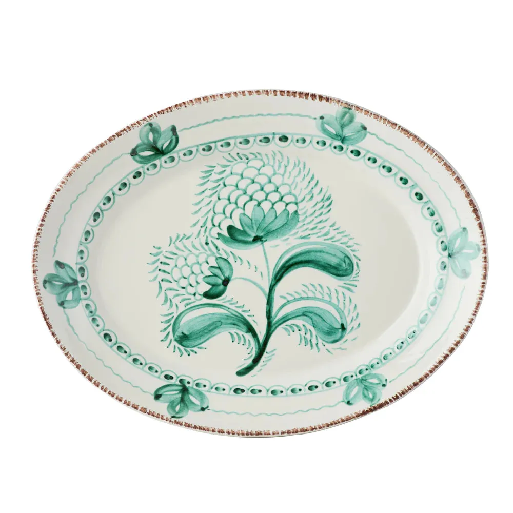 Casa Nuno Green & White Platter