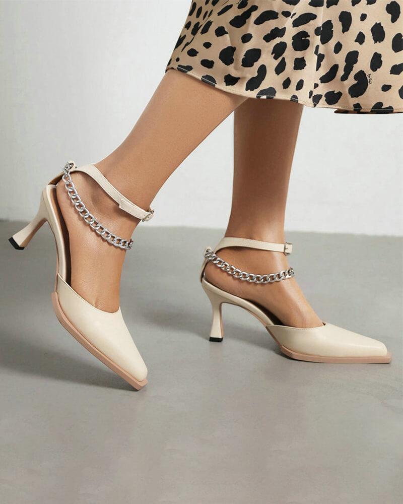 Chain Adjusting Buckle Heels