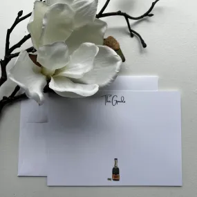 Champagne Bottle Stationery