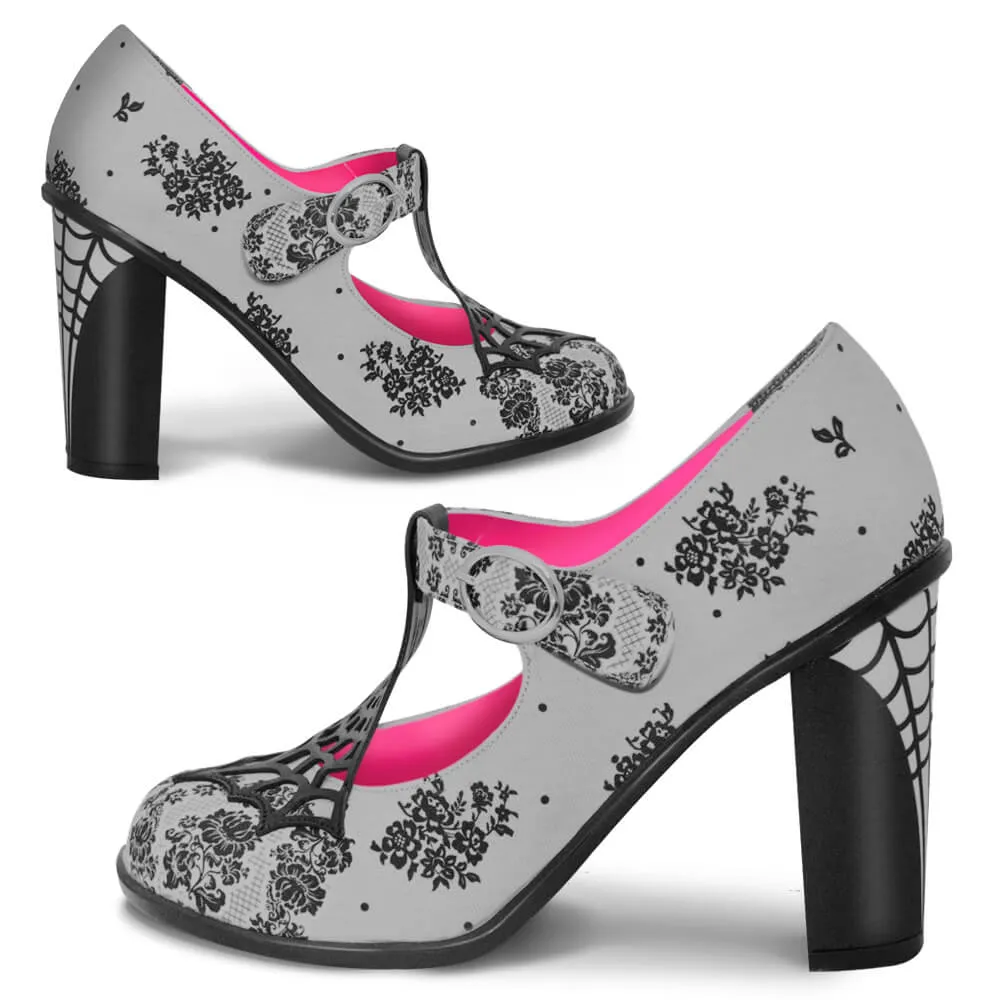 Chocolaticas® High Heels Spider Web Women's Mary Jane Pump