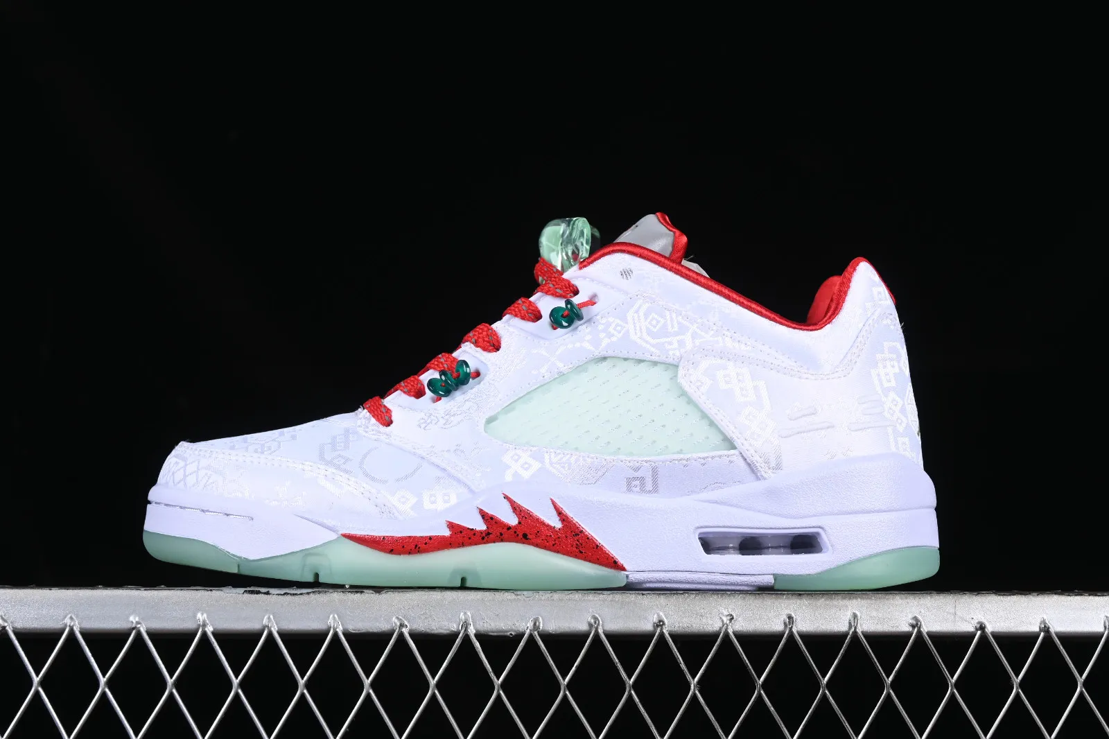 CLOT x Air Jordan 5 Low White Silk Red Green 1551183