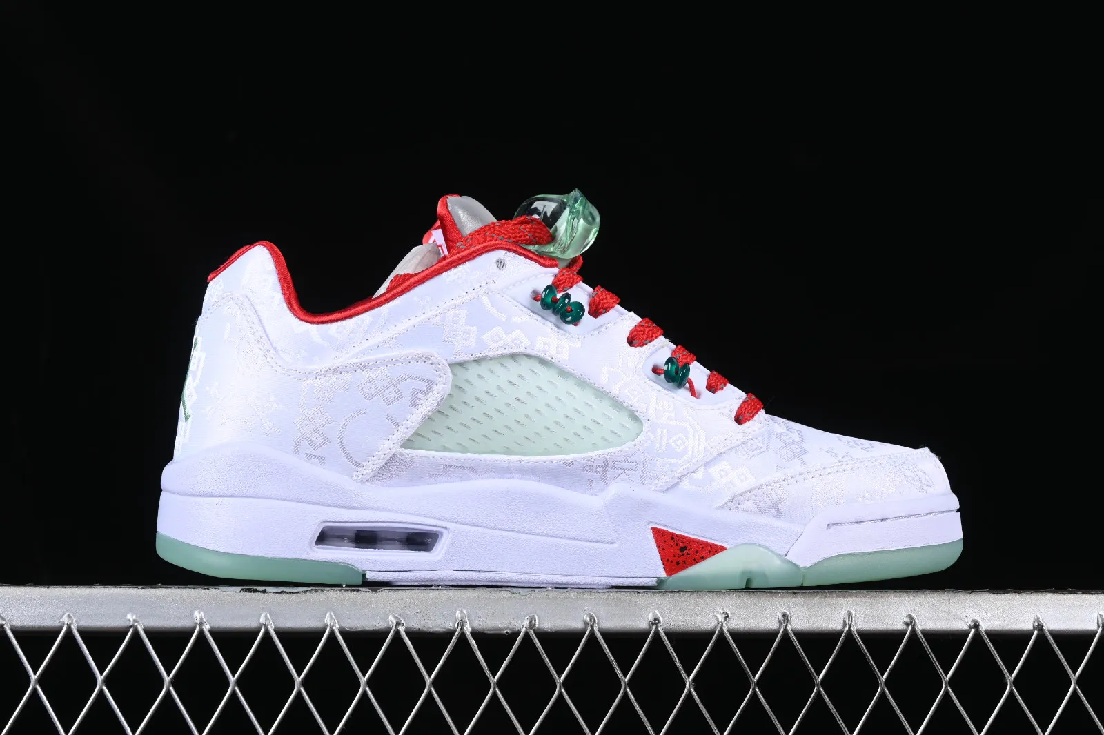 CLOT x Air Jordan 5 Low White Silk Red Green 1551183