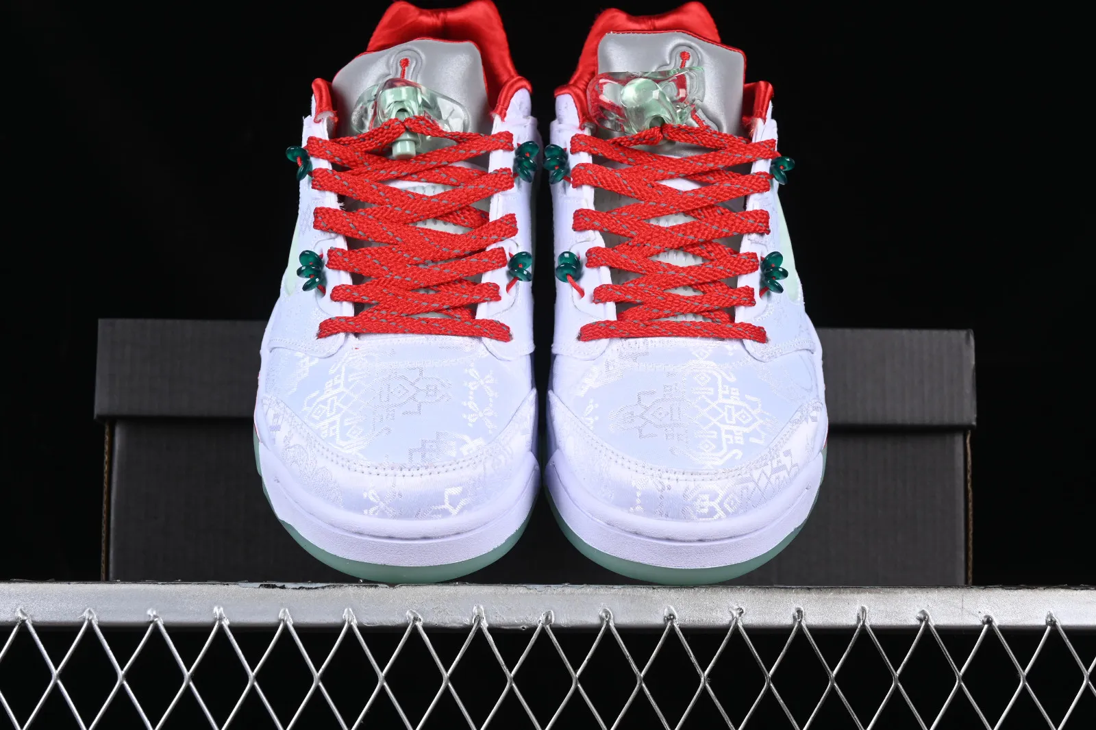 CLOT x Air Jordan 5 Low White Silk Red Green 1551183