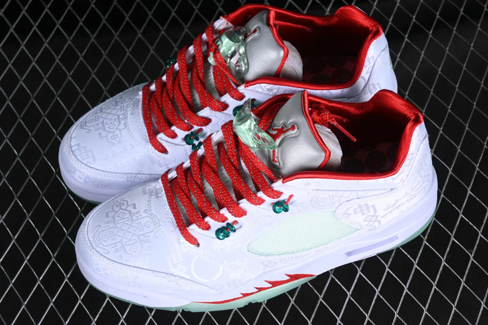 CLOT x Air Jordan 5 Low White Silk Red Green 1551183